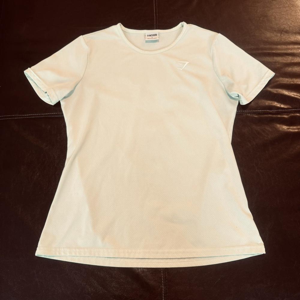 Gymshark Training T-Shirt Size:S Women Athletic Gym Stretch Flex Light Green